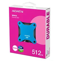 Портативний SSD ADATA SD620 512GB USB 3. 2 520/460Mb/s блакитний - мініатюра 2