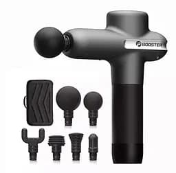 Перкусійний масажний пістолет Lightsaber Booster U1 М'язовий масажер (6 насадок) 2500 мАг Чорний