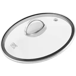 Крышка стеклянная Gipfel Satrika 26 см с силиконовой основой и стальной ручкой (1037)