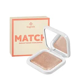 Хайлайтер запечений Bogenia Match Radiant Baked Highlighter (BG671), 002 Світло-бежевий
