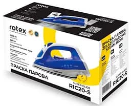 Прасувальна праска ROTEX RIC20-S Super Glide Антипригарне покриття 1600Вт Вертикальне відпарювання Синій/Білий - мініатюра 10