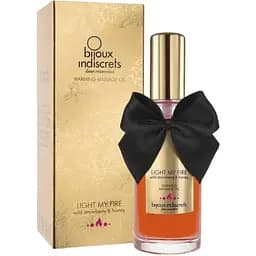 Массажное масло Bijoux Indiscrets Light My Fire Wild Strawberry & Honey, 100 мл