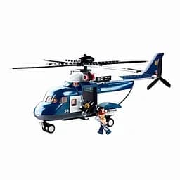 Конструктор Sluban M38-B0656 Поліцейський вертоліт і патрульна машина — 285 деталей, фігурками офіцерів