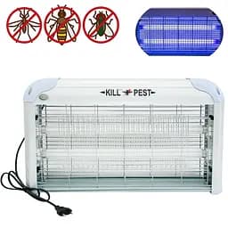 Лампа от мух и комаров "Kill Pest IK-204 2х15W" Бело-голубая, электрическая ловушка для насекомых (NS)