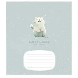 Зошит учнівський Школярик Cute friends 012-3292K-5 в клітинку 12 аркушів