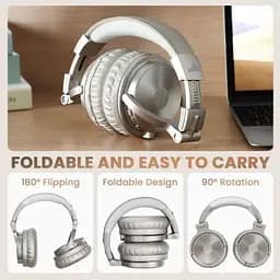Навушники OneOdio Studio Pro C Bluetooth+3,5мм Silver (Pro C Silver) - мініатюра 6