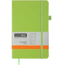 Книга записна Buromax Etalon в лінійку 195х125 мм салатова 96 аркушів (BM.291260-15)