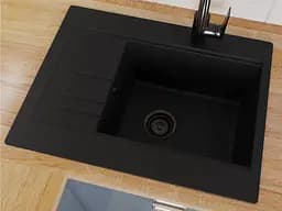 Кухонна мийка Miraggio BODRUM 650 black (0002300) Граніт, Врізна, Чорний - мініатюра 5