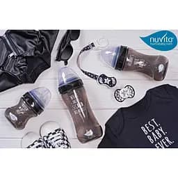 Пустушка Nuvita 7064 Air55 Cool ортодонтична 0m+ BABY STAR чорна NV7064IB - мініатюра 10