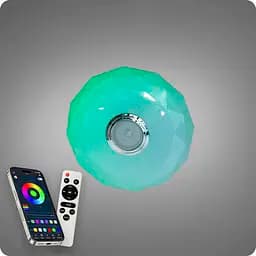 Люстра світлодіодна 517 Dlight RGB з пультом і колонкою 45Вт Білий (02148) - мініатюра 6