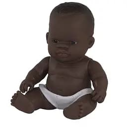 Лялька-пупс анатомічна Miniland, дівчинка-афроамериканка, 21 см (31124)