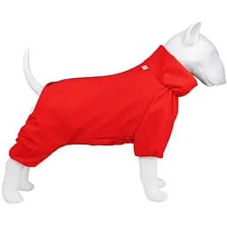 Дощовик для собак Waudog Clothes, водонепроникний, S32, В 47-50 см, С 35-38 см, червоний