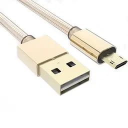 Кабель USB 2.0 AM - microUSB (5P), 1 м, рожевий золотистий, LDNIO LS24, 2.4A (LS24RG)
