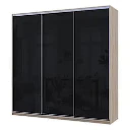 Шафа купе Сіті Лайт Слім Дуб Сонома Скло Чорне 225х60х225 (44900322)