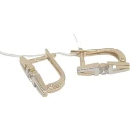 Золоті сережки Столична Ювелірна Фабрика з фіанітами. 111055