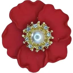 Брошь Красный цветок (84946872)
