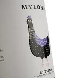 Вино Mylonas Retsina біле сухе 0.75 л - мініатюра 3
