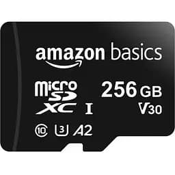 Карта памяти Amazon Basics 256GB MicroSDXC Memory Card+Adapter (LSMICRO256GU3)