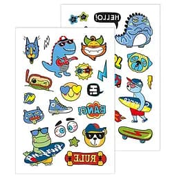 Тимчасові тату для молодших хлопчиків Динозавр 10100698, 2 аркуші