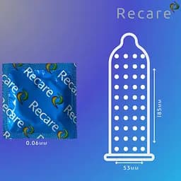 Презервативи Recare Big dotted ice cream 3 шт. ребристі з ароматом морозива (ROZ6501053496) - мініатюра 5