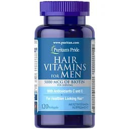 Витаминно-минеральный комплекс Puritans Pride Men`s Hair Vitamins 120 softgels