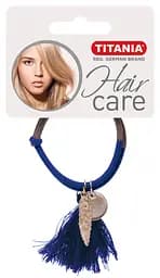 Резинка для волосся Titania, 5 см, коричневий і синій, 1 шт. (8172)