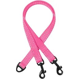 Поводок-спарка для собак рефлекторный Barksi Active (ширина 16 мм, длина 40 см) розовый