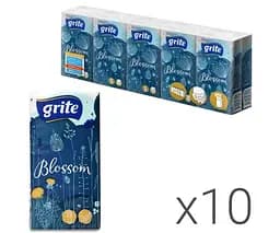 Grite Blossom, 10 шт., Хусточки паперові Гріте, трьохшарові - мініатюра 2