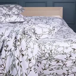 Простыня MirSon Ranforce Elite 17-0668 Grey Blooms 220x240 см (2200009930904)