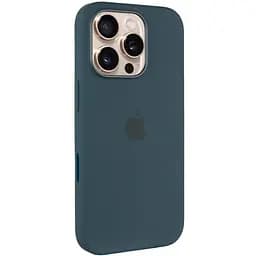 Чохол Epik Silicone case AAA with Magsafe and Animation button для Apple iPhone 16 Pro 6.3 Lake Green