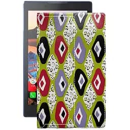 Чехол StatusCASE из экокожи для планшета Lenovo Tab 3 TB3-730X Камни-цветные