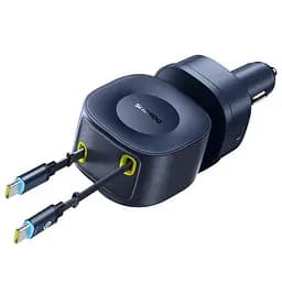 АЗП Baseus PrimeTrip VR2 Max PD100W+QC3.0 with retractable cable (1USB-A/3C) (C02066) Cosmic Black - мініатюра 4