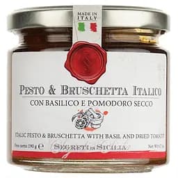 Соус Frantoi Cutrera Песто с вялеными томатами, базиликом и миндалем, 190 г (668193)