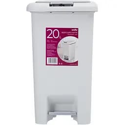 Ведро для мусора MBM My Home с крышкой и педалью 20 л серое (BIN-01 20L GRAY)