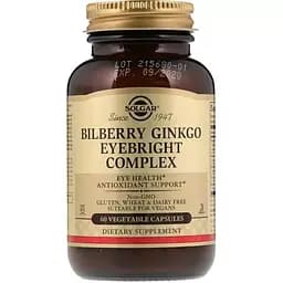Комплекс для очей Solgar Bilberry Ginkgo Eyebright Complex 60 капсул