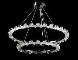 Люстра стельова LED Splendid Ray L115/600+400/2, хром/білий, 2 лампи, регульована висота, сучасний стиль для дому