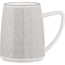 Чашка Ardesto Lamberto фарфоровая бело-серая 360 мл (AR3050)