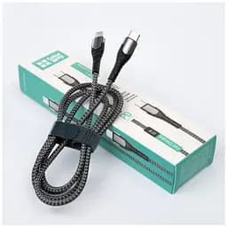 Дата кабель USB-C to USB-C 2.0m PD Fast Charging 65W 3A grey ColorWay (CW-CBPDCC039-GR) - мініатюра 10