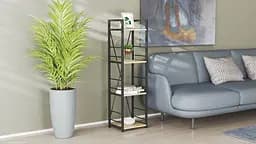 Етажерка 4/34 Ferrum-decor Серії Коннект 120x34x28 чорний ДСП Дуб Сонома 16мм (FRD-104274) - мініатюра 2