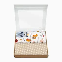Пелюшки багаторазові Cosas дитячі Indi White Animals 2 шт., 80х100 см, бежеві - мініатюра 2