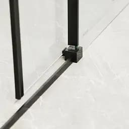 Душова кабіна без піддону Mixxus Premium Diverse SC03-100x80x195-TR Black прозоре скло 6 мм MI6866, Чорний матовий, Універсальна, прозорий - мініатюра 3