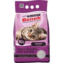 Бентонитовый наполнитель для кошачьего туалета Super Benek Compact Line Lavender 10 л
