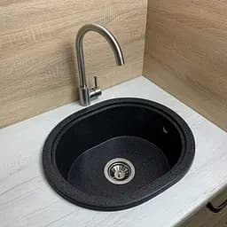 Кухонна мийка Adamant CIRCUM графіт 500x425x180 мм, без крила 50 см - мініатюра 2