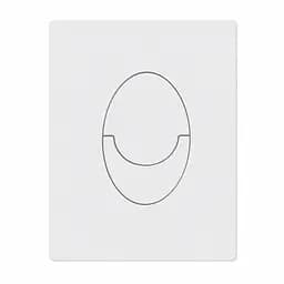 Панель змиву пластикова Koer KT-0606-03 157x198x3mm, кнопка закруглена біла KR5713, Білий - мініатюра 2