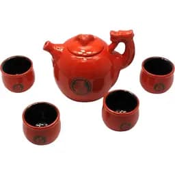 Сервиз керамический "Дракон" чайник 670 мл + 4 чашки 40 мл