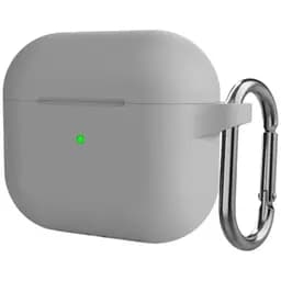 Чохол з карабіном CasePro Silicone Case для AirPods Pro 2 2022 Grey