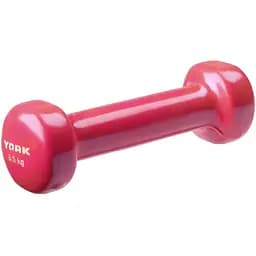 Гантелі для фітнесу вінілові круглі York Fitness 2х0,5кг рожевий - мініатюра 2