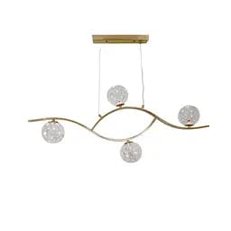 Люстра стельова LED Levistella 9098078-4 BRZ+LED, 4 лампи, бронзовий метал, сучасний стиль