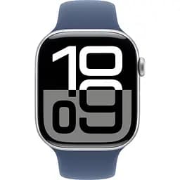Смарт-годинник Apple Watch Series 10 GPS 46mm Silver Aluminum Case with Denim Sport Band S/M [MWWL3] [114976] - мініатюра 2