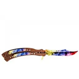 Сувенірний дерев'яний ніж Сувенір-декор Метелик Веселка BAL-R